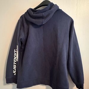 Vintage Nike Hoodie Swoosh Blue  LG 14-16